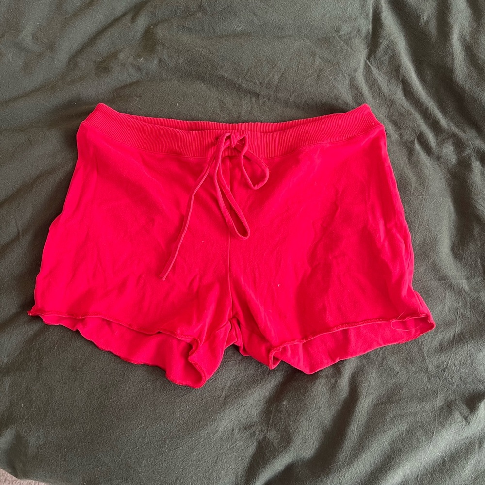 SKIMS Vibrant Red Drawstring Booty Shorts